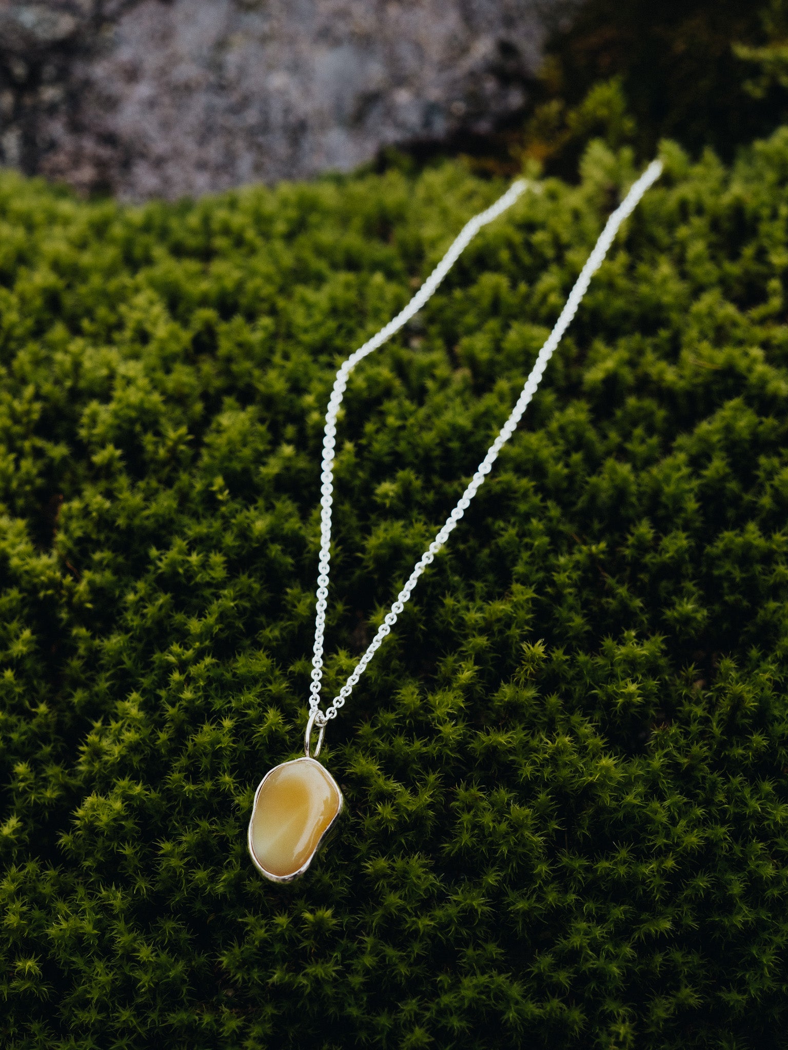Organic stone necklace